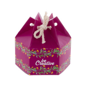 hatszögletű ajándékdoboz