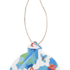 egyedi magpapír karácsonyfadísz, kör