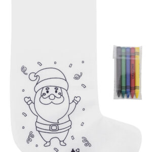 színezhető karácsonyi zokni