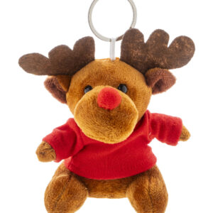 plüss karácsonyi rénszarvas kulcstartó